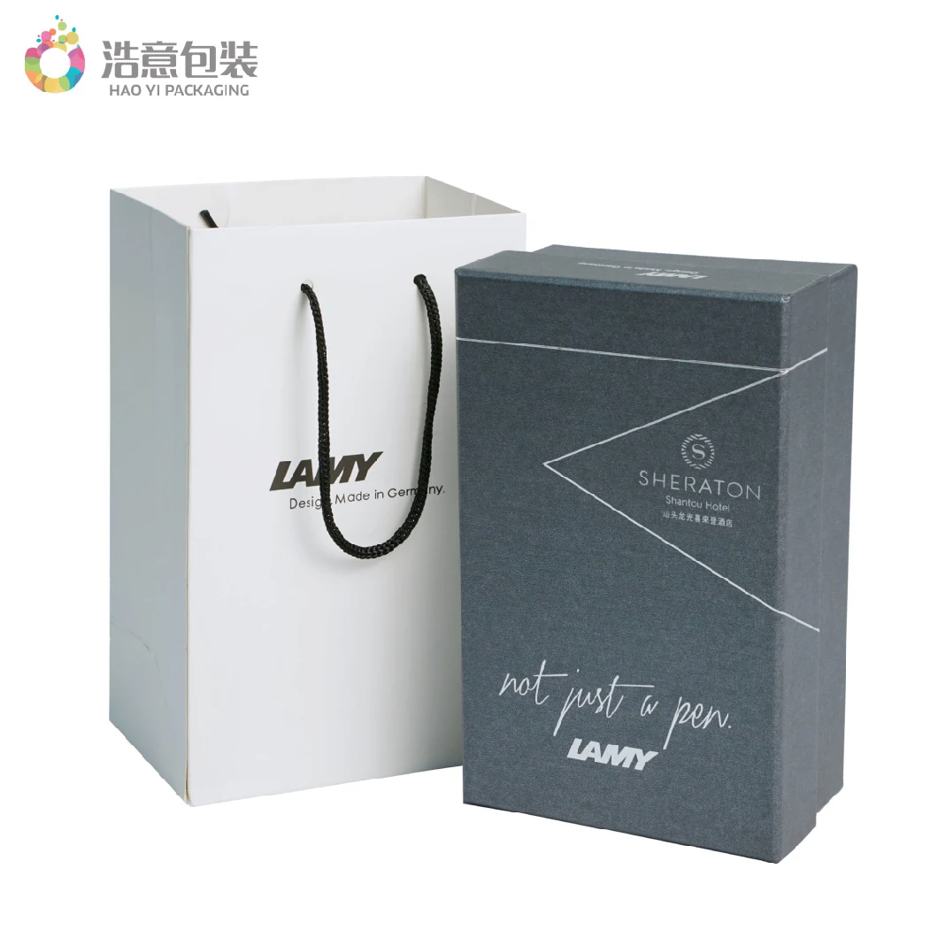 Custom Printed Luxury Apparel Perfume Watch Jewelry Packaging Cardboard Gift Box with Packing Paper Bag