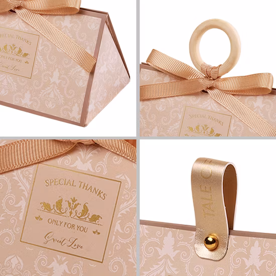 Wedding Birthday Party Gift Box with Ribbon