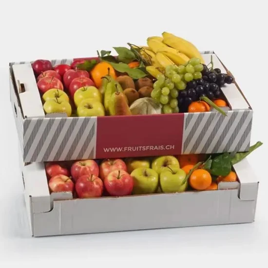 Emballage en carton ondulé de fruits personnalisés Boîte en carton ondulé de fruits