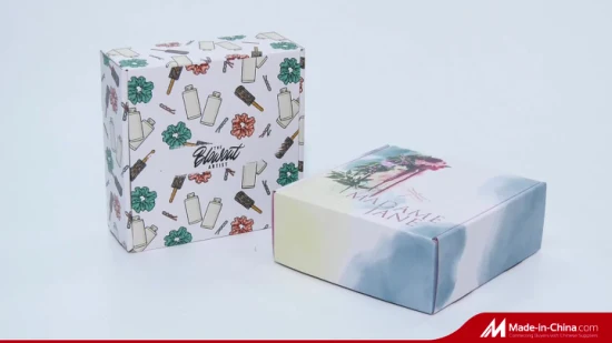 Impression personnalisée Ecommerce Boîtes en papier ondulé Carton recyclé Zipper Tear Strip Mailer Emballage Boîte d'expédition Logo personnalisé