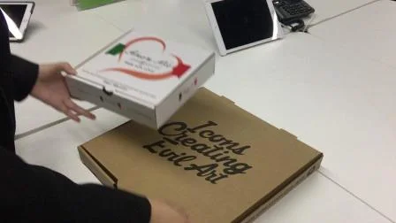 Boîte à pizza en papier ondulé recyclable personnalisé bon marché pour l'emballage