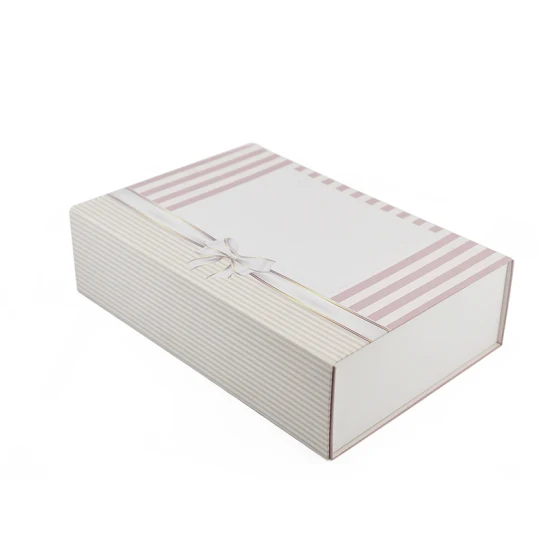 Boîte magnétique en papier d'emballage cadeau pliant de luxe personnalisé