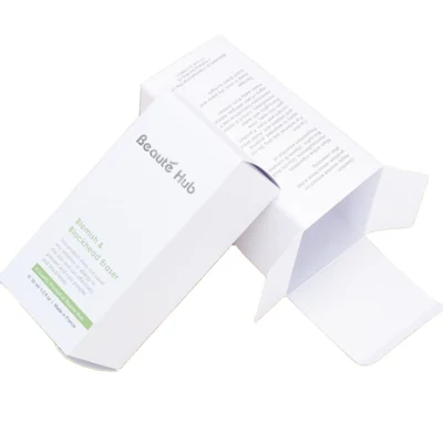 Boîte de papier en carton élégante pour l'emballage de cosmétiques de soins de la peau