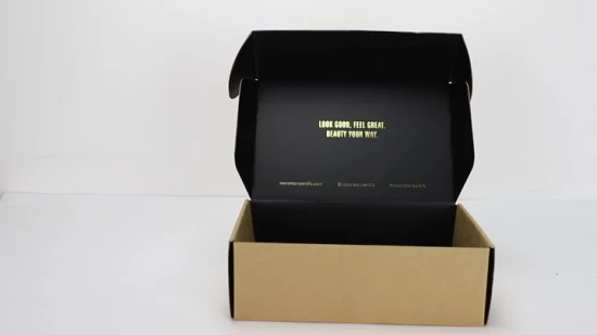 Boîte en carton ondulé personnalisée Boîte d'expédition en carton de papier kraft recyclé pour l'emballage de chaussures
